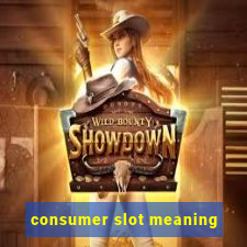 consumer slot meaning