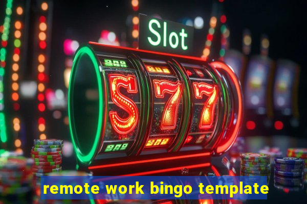 remote work bingo template