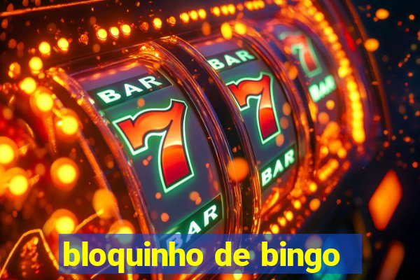 bloquinho de bingo