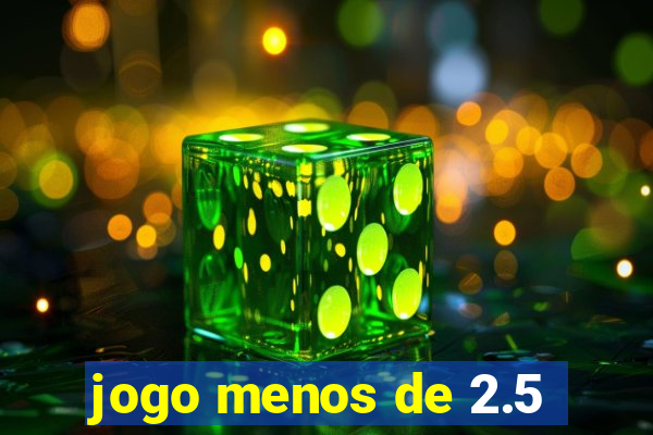 jogo menos de 2.5