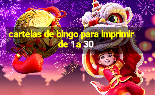 cartelas de bingo para imprimir de 1 a 30