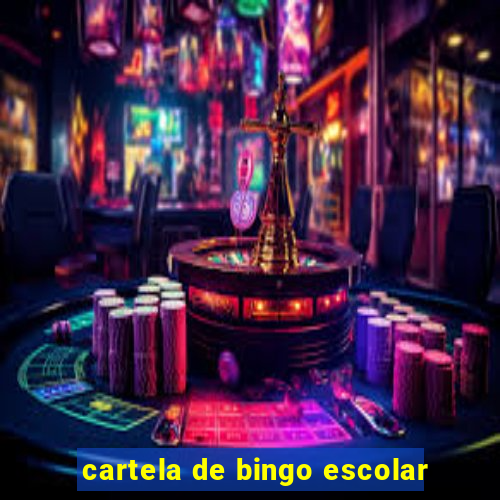 cartela de bingo escolar