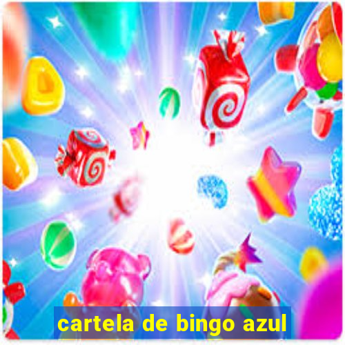 cartela de bingo azul