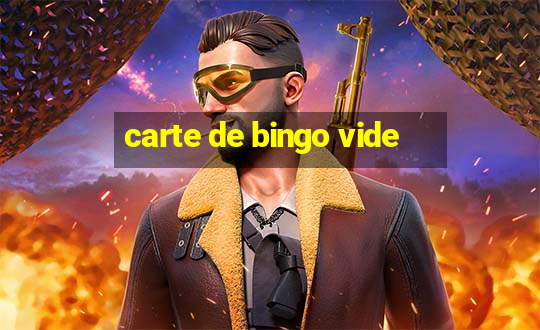 carte de bingo vide