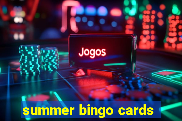 summer bingo cards