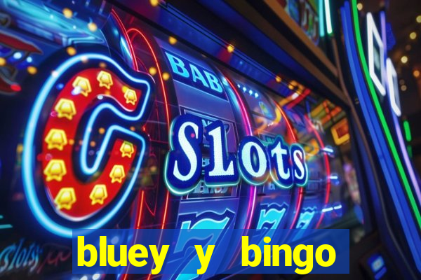 bluey y bingo bailando png