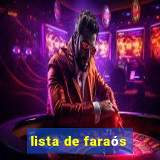 lista de faraós