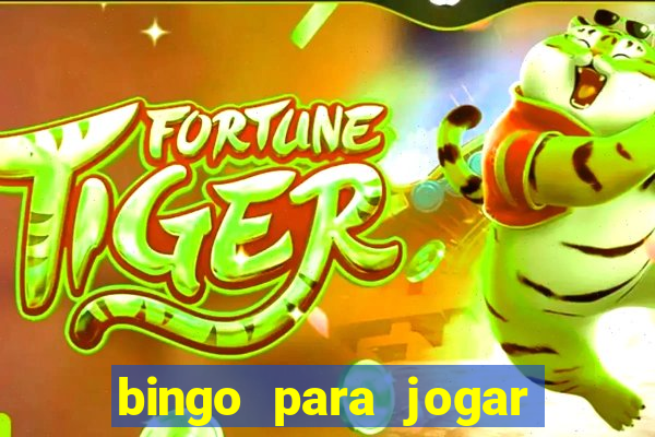 bingo para jogar com os amigos