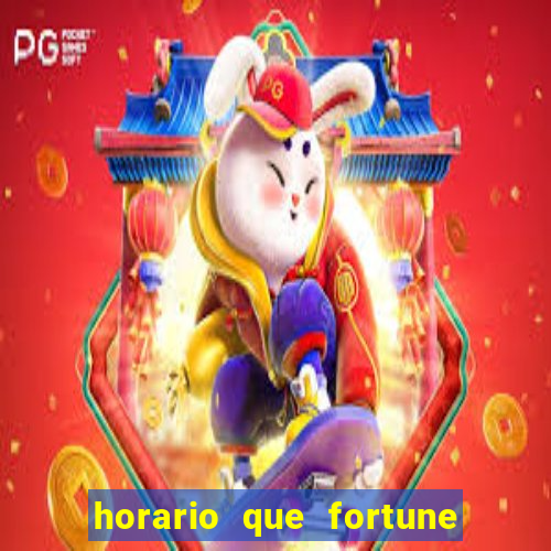 horario que fortune tiger paga