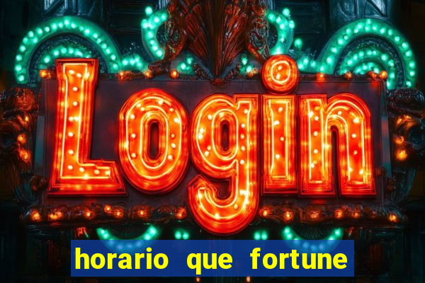 horario que fortune tiger paga