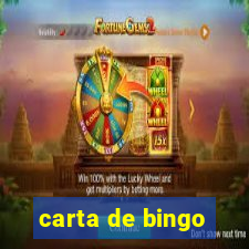 carta de bingo