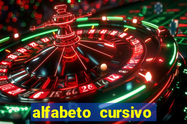 alfabeto cursivo para treinar caligrafia