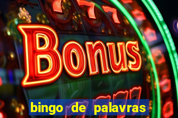 bingo de palavras para imprimir colorido