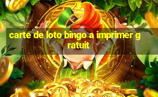 carte de loto bingo a imprimer gratuit