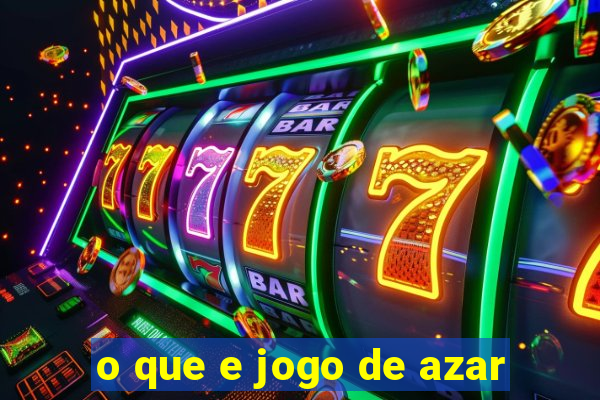 o que e jogo de azar