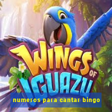 numeros para cantar bingo