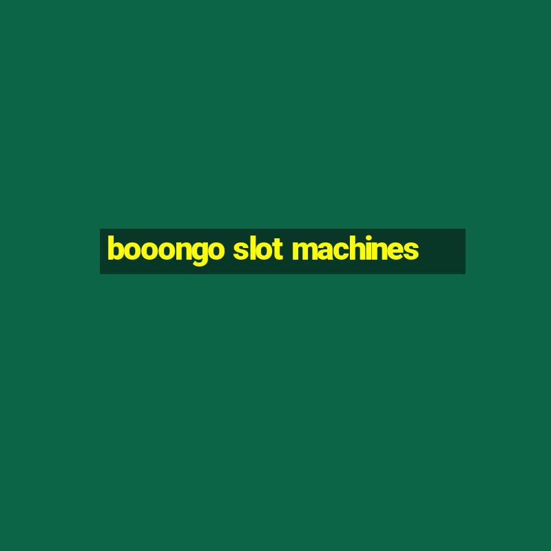 booongo slot machines