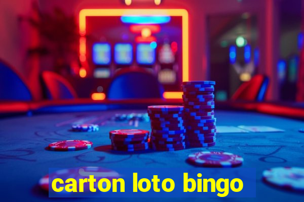 carton loto bingo