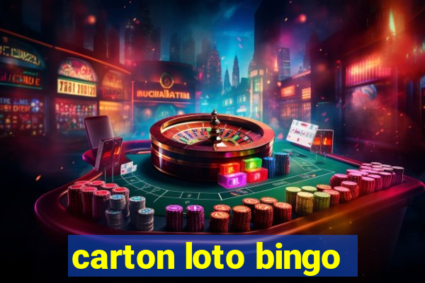 carton loto bingo