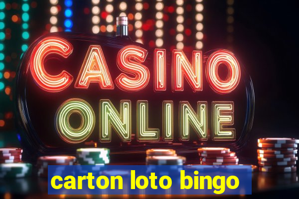 carton loto bingo