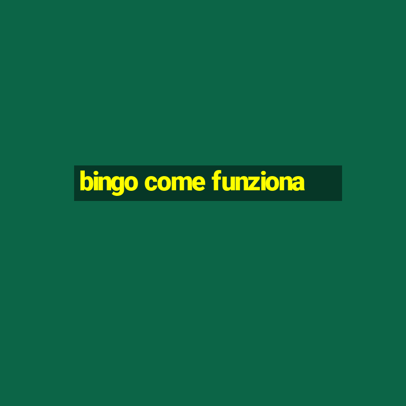 bingo come funziona