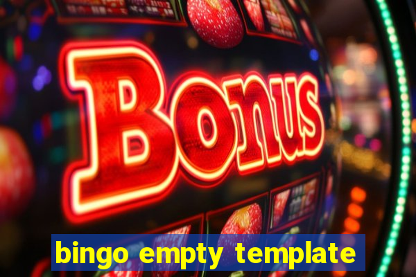 bingo empty template