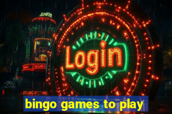 bingo games to play