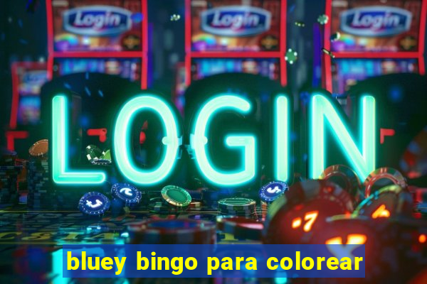 bluey bingo para colorear