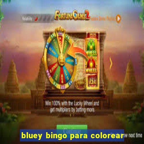 bluey bingo para colorear