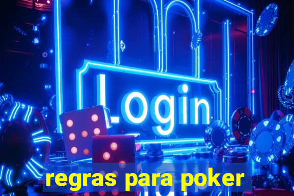 regras para poker