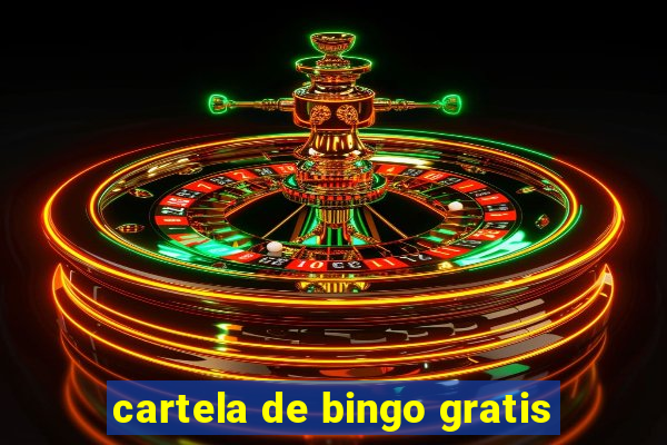 cartela de bingo gratis