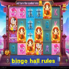 bingo hall rules