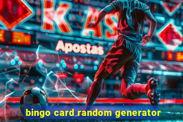 bingo card random generator