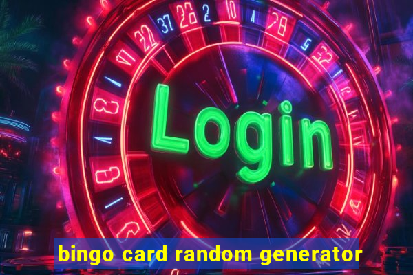 bingo card random generator