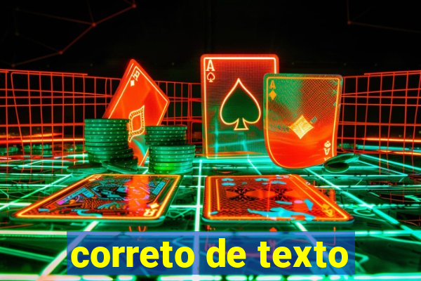 correto de texto