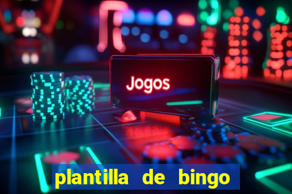 plantilla de bingo para editar