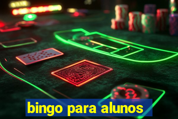 bingo para alunos