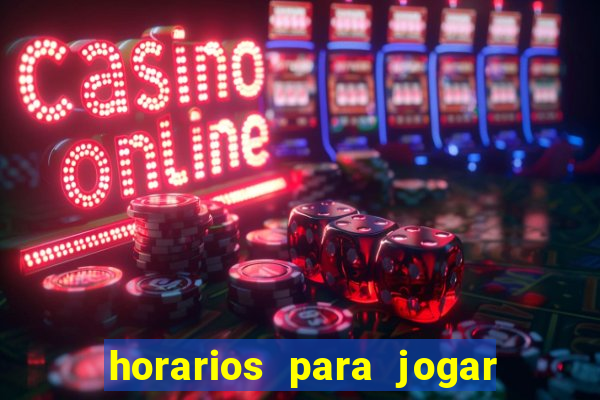 horarios para jogar no fortune tiger