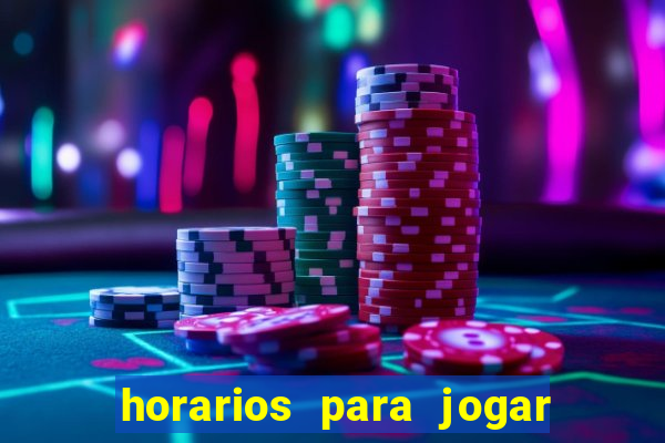 horarios para jogar no fortune tiger