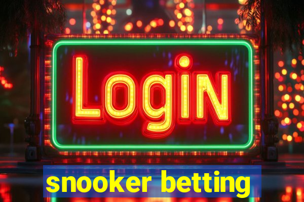 snooker betting