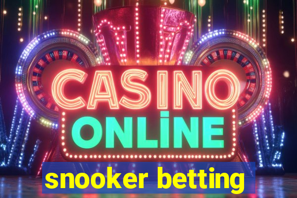 snooker betting