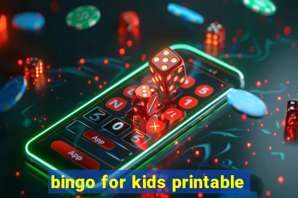 bingo for kids printable