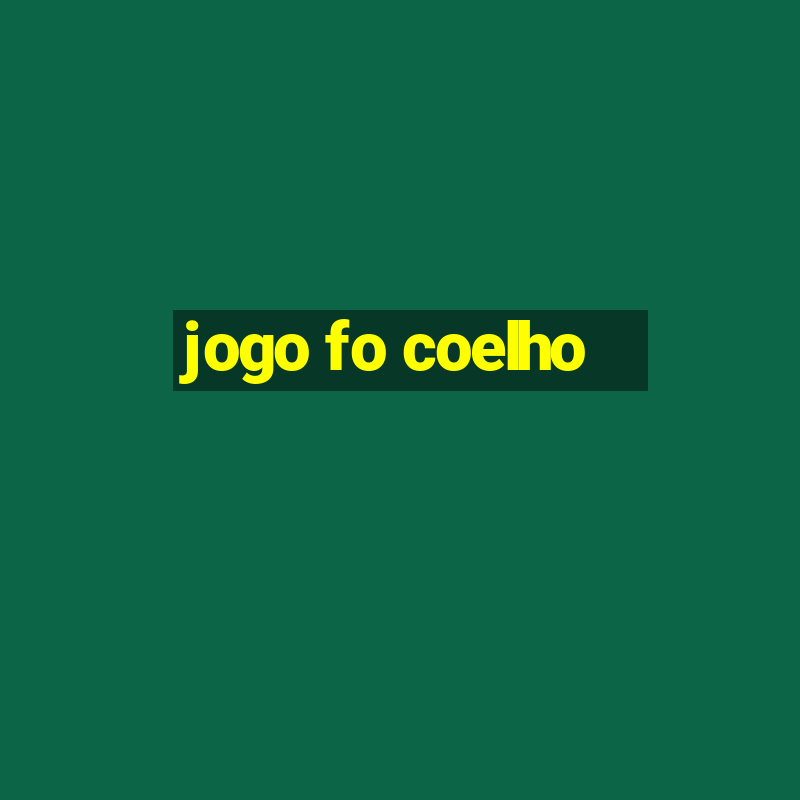 jogo fo coelho