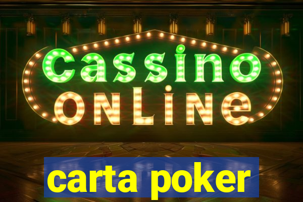 carta poker