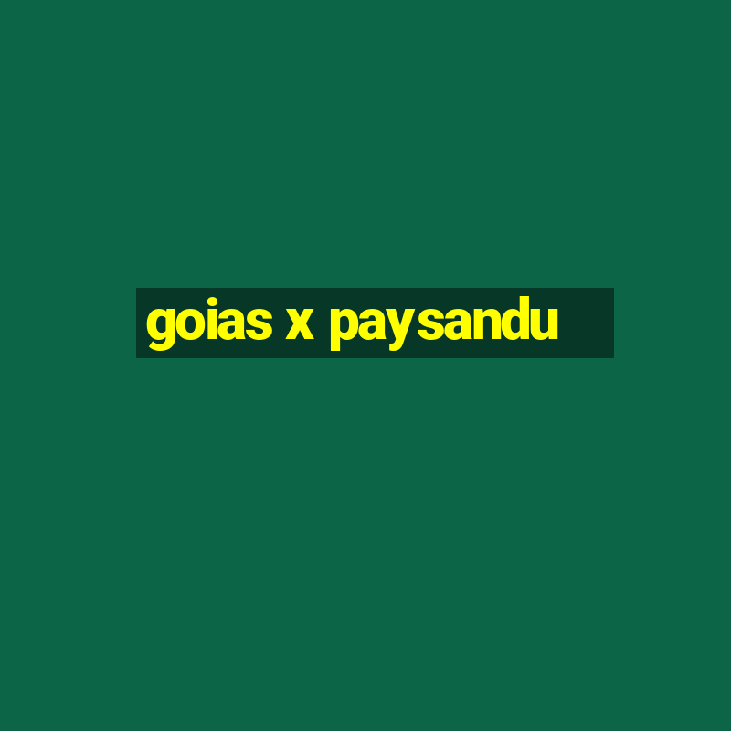 goias x paysandu