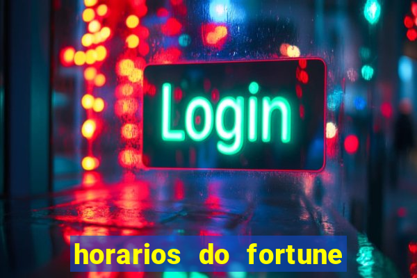 horarios do fortune tiger hoje