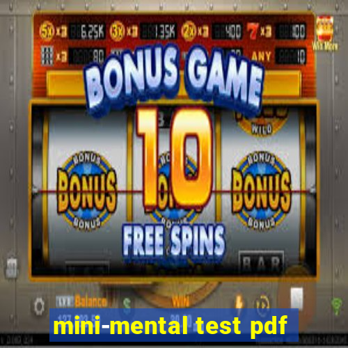 mini-mental test pdf