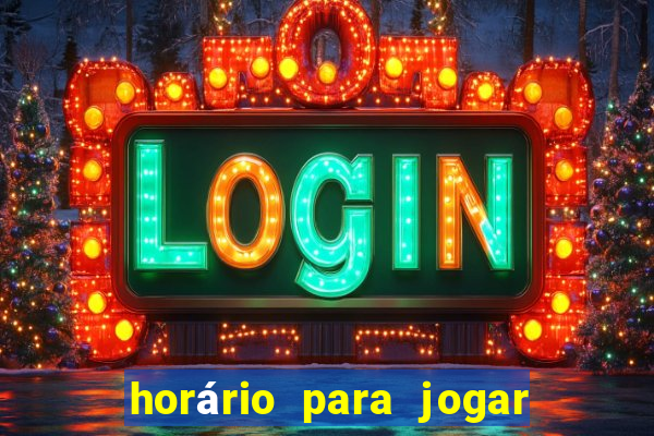 horário para jogar fortune tiger hoje