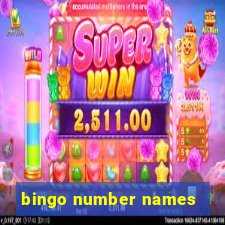 bingo number names