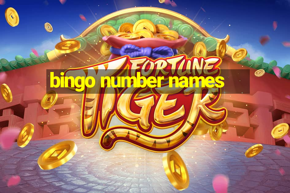 bingo number names